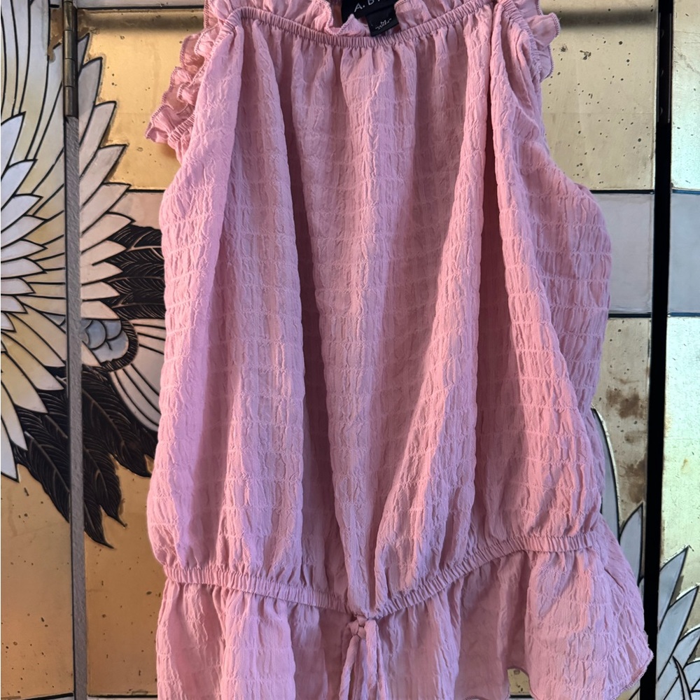 A. Byer Pink Ruffled Kids Romper - Picture 3 of 4